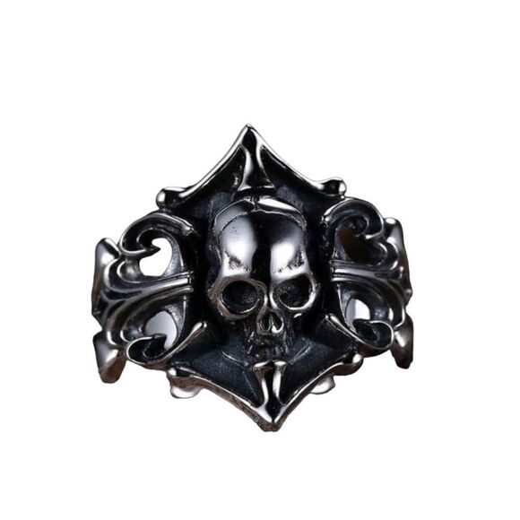Brand New Silver Skull King Ring Adjustable Size - Picture 1 of 7